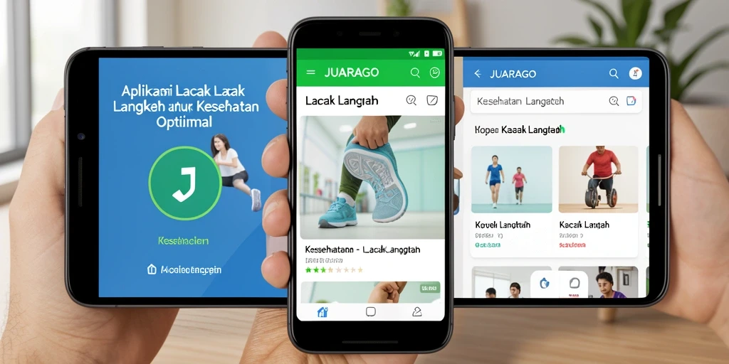 Tampilan antarmuka JUARAGO dengan fungsi Lacak Langkah yang intuitif.
